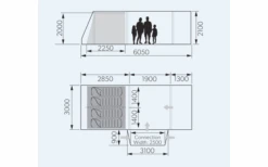 Dometic Rarotonga DA FTT 401 AIR LH Aufblasbares Driveaway Vorzelt 3 M Modell Links -Berger 707747 4801769