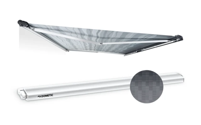 Dometic PerfectRoof PR 2000 Markise Tuchfarbe Horizon Grey Gehäusefarbe Weiß 2,6 M 4 Dometic PerfectRoof PR 2000 Markise Tuchfarbe Horizon Grey Gehäusefarbe Weiß 2,6 M – Bild 2